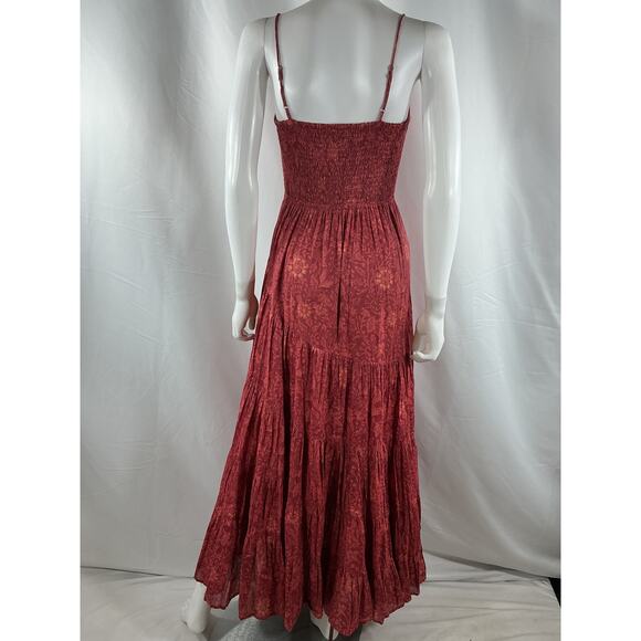 Free People 'Sundrenched' Pink Cotton Printed Maxi Size S - Picture 3 of 4